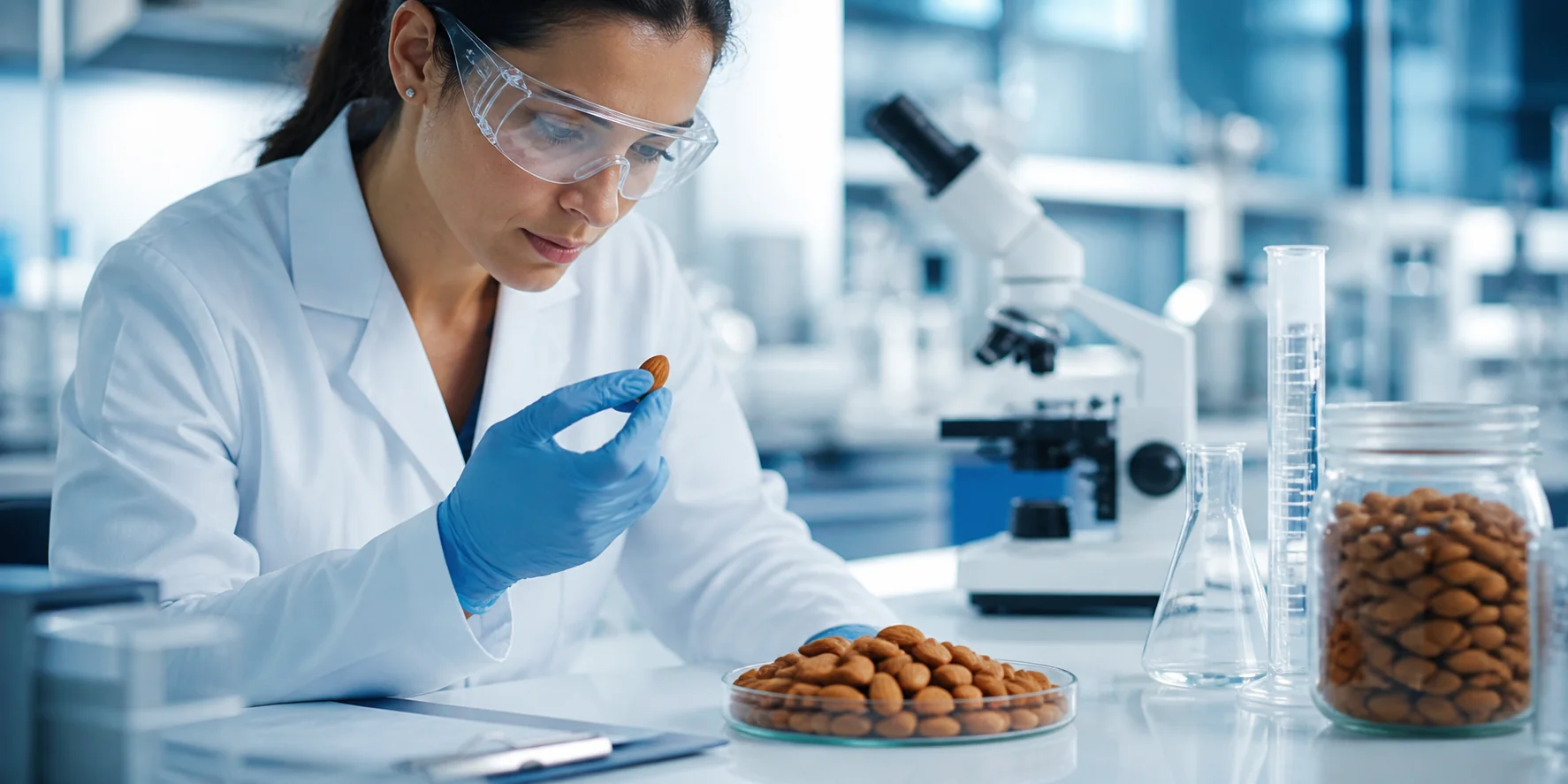 Quality control — almond inspection facility